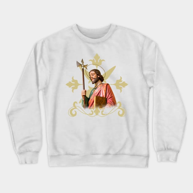 Saint Jude Thaddeus Crewneck Sweatshirt by alinerope